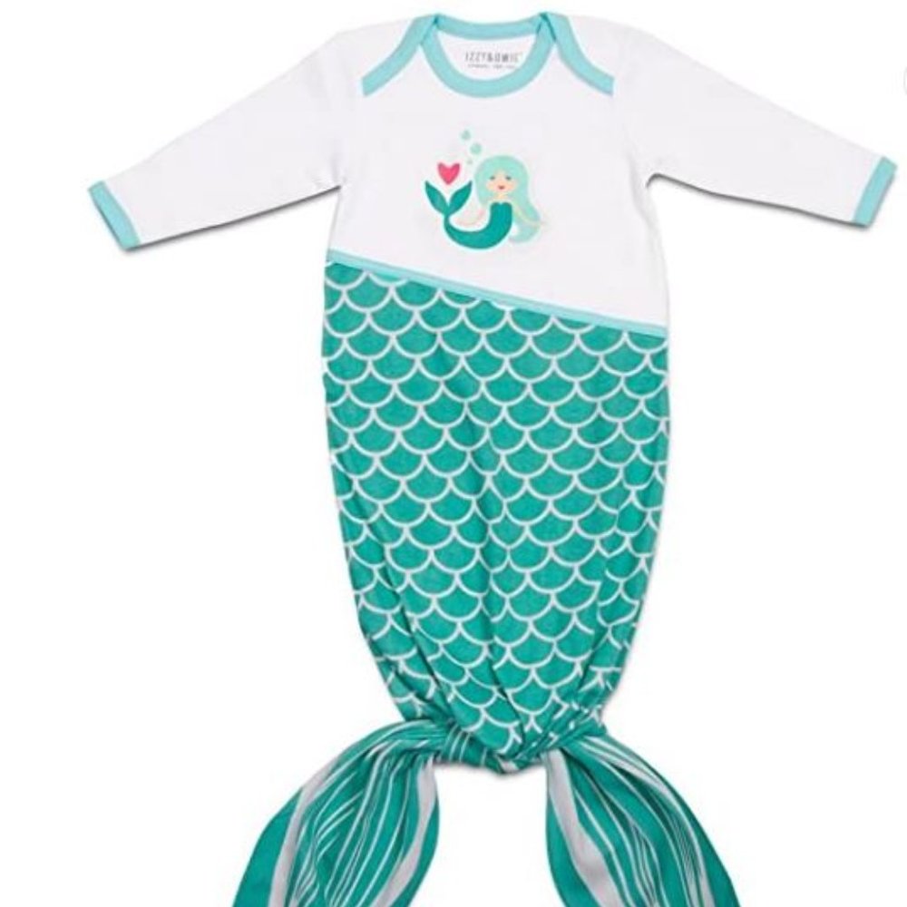 Izzy & Owie Baby Girls' Mermaid Tail Onesie